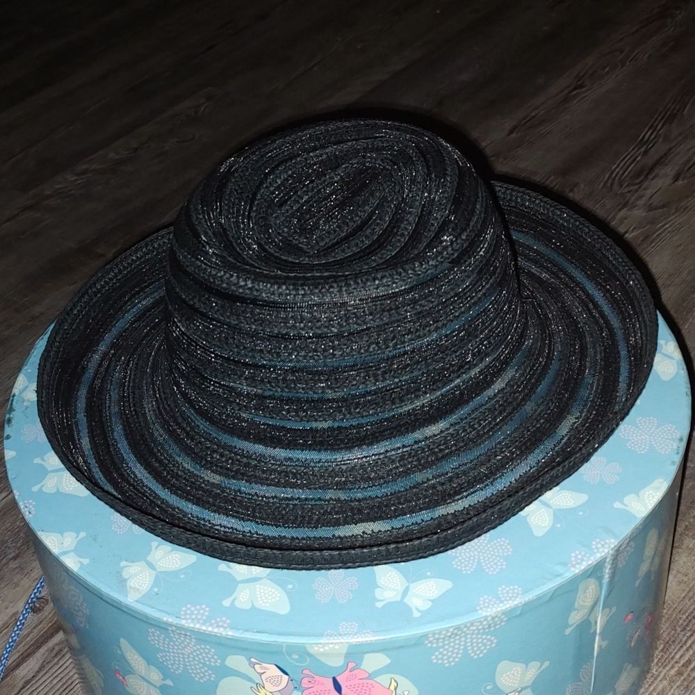 Black party cocktail hat